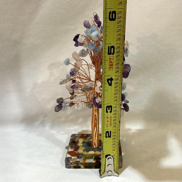 Chakra Crystal Tree of Life Feng Shui Bonsai Gemstone Tree on Acrylic Base - Picture 2 of 6